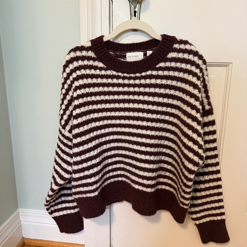 Mia and Tess Striped Sweater